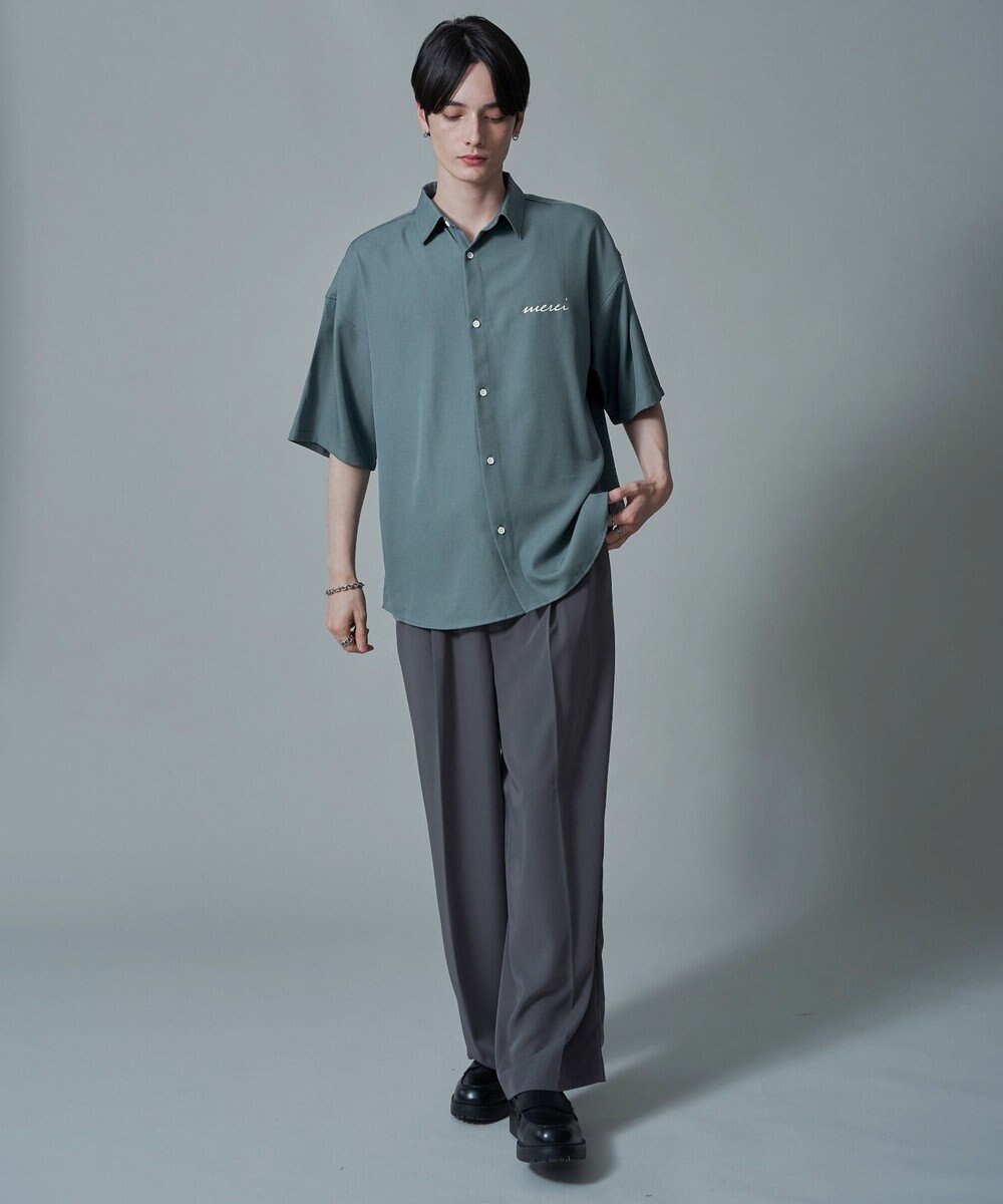 WEGO 【速乾/しわになりにくい/MLサイズ展開】アムンゼンワンポイントBIGシャツ（SS） 