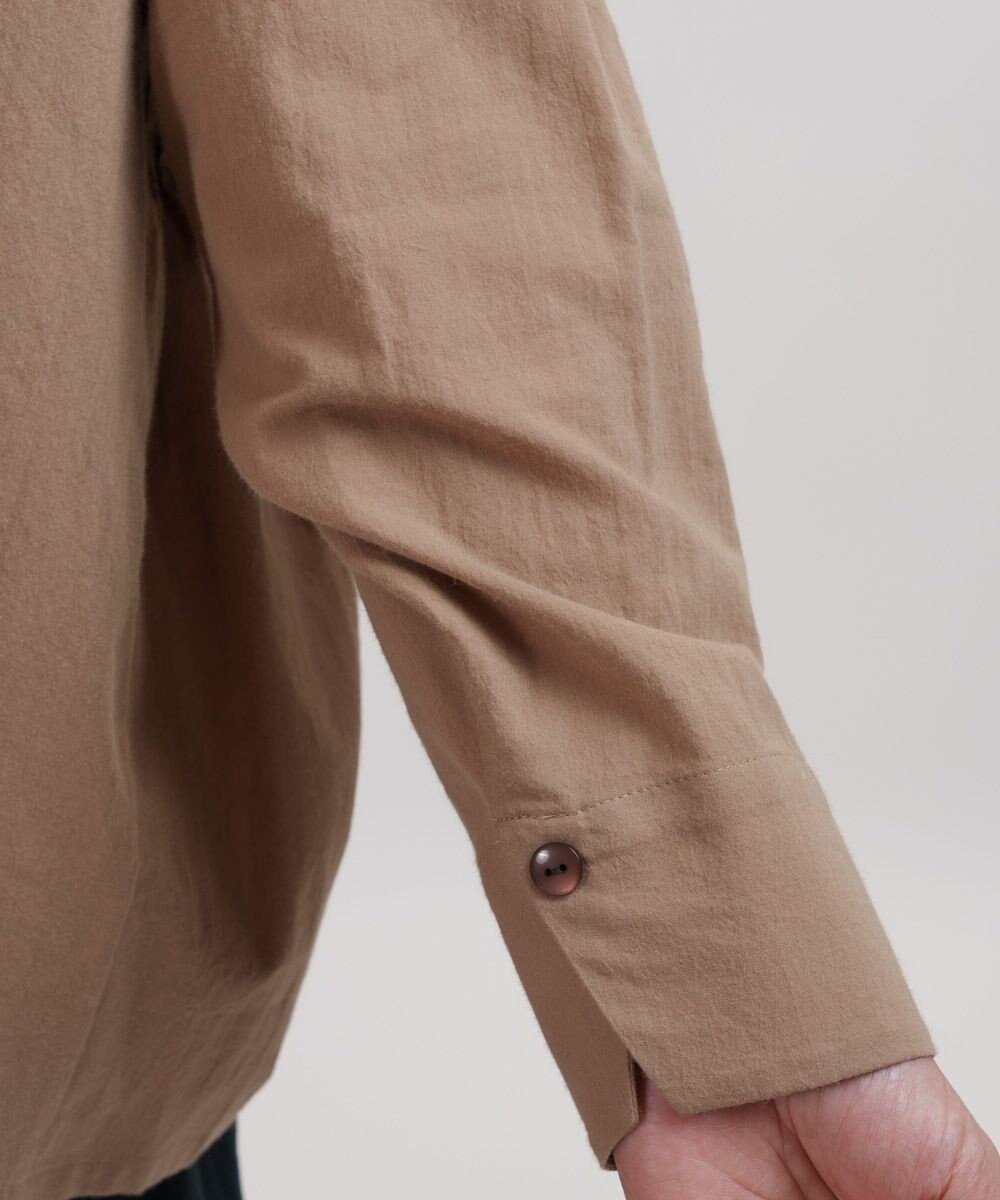 muuc コットンローン長袖ブラウス 