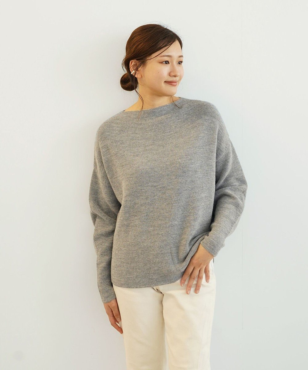 TOQUE 〈大草直子さんアドバイザー〉ベビーアルパカ ミドルゲージ モックネックニット 