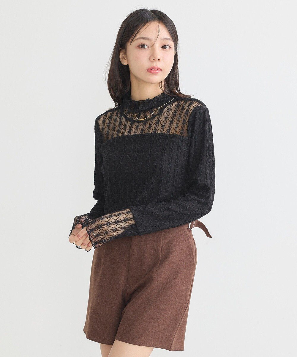 earth music&ecology あったかレースプルオーバー 