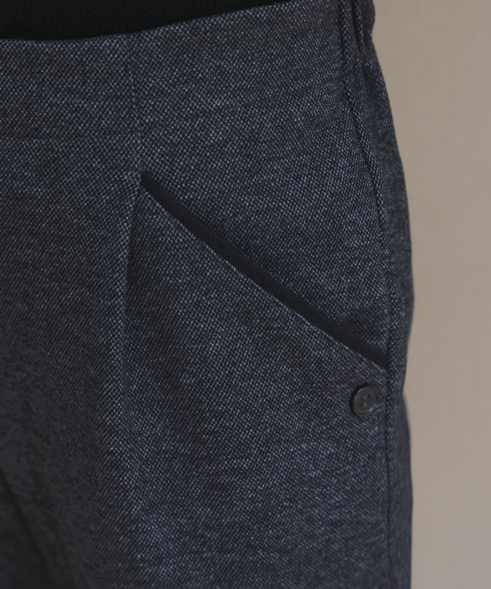 Tiaclasse L ミニチェッカー裏起毛・ストレートパンツ 