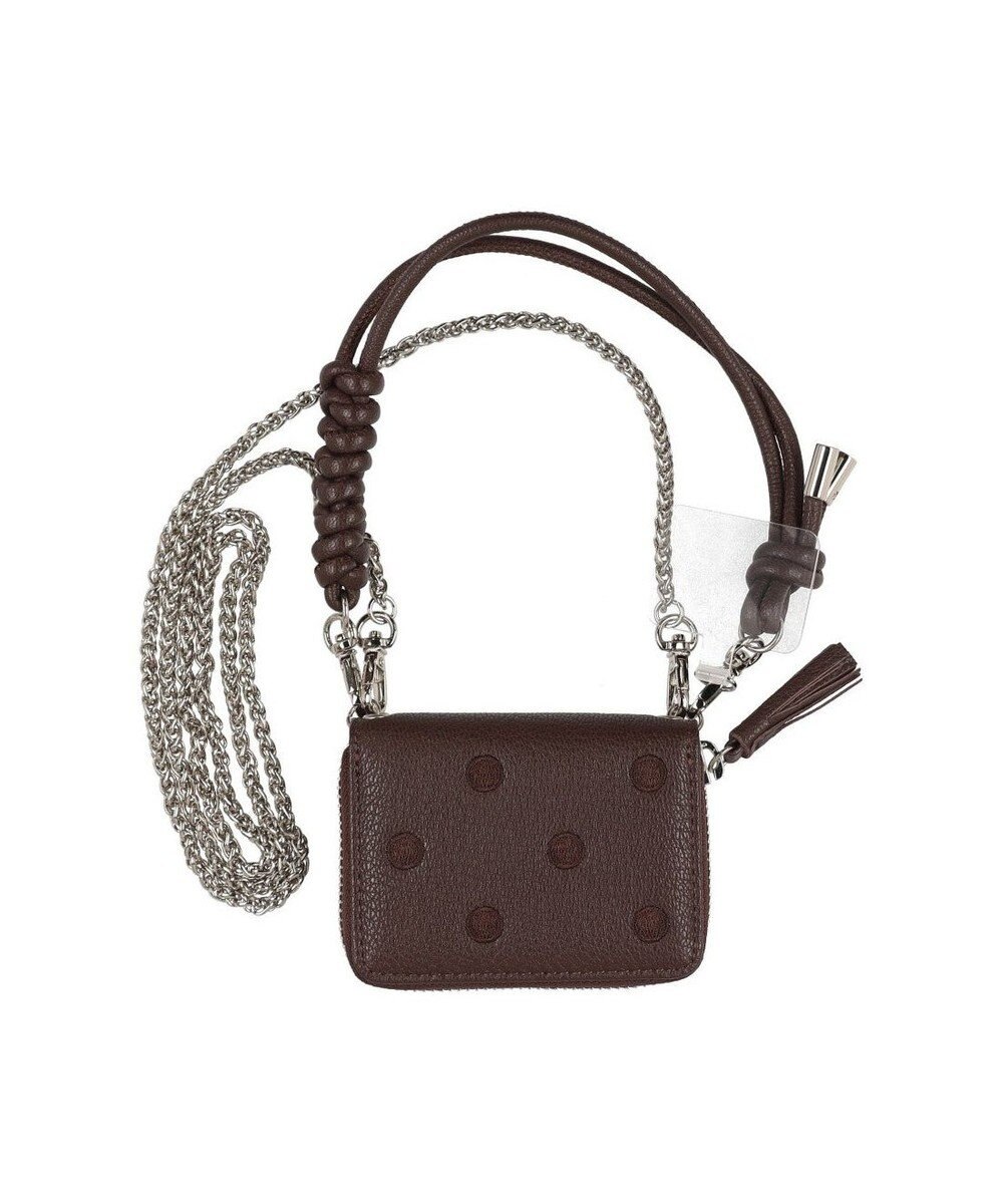 UNBILLION ペルケ perche / ドット刺繍ジャバラチャームウォレットショルダー 