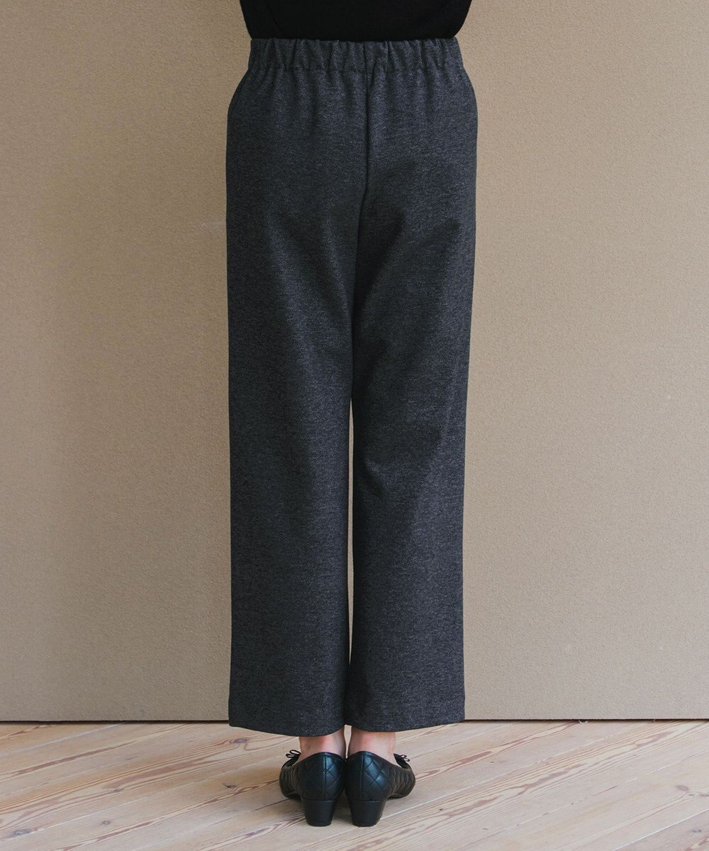 Tiaclasse L ミニチェッカー裏起毛・ストレートパンツ 