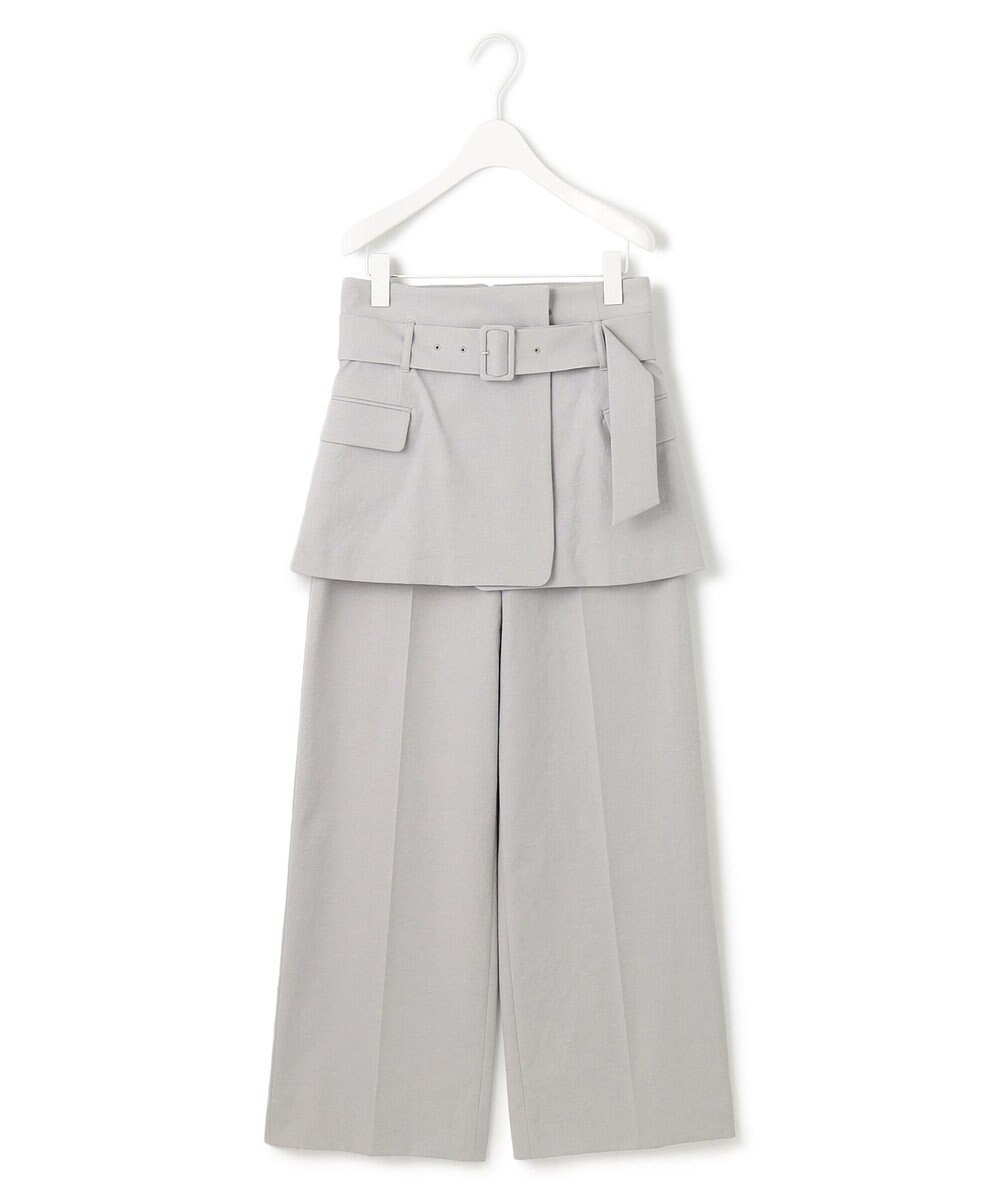 ICB L 【接触冷感・UVケア・撥水・洗える】LooseWeave  スカートレイヤードワイドパンツ 