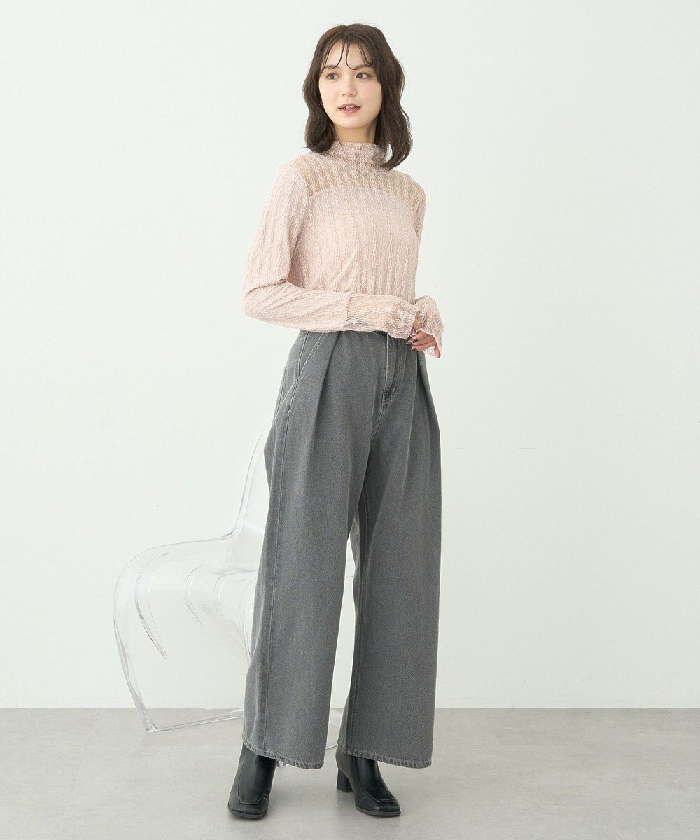 earth music&ecology あったかレースプルオーバー 