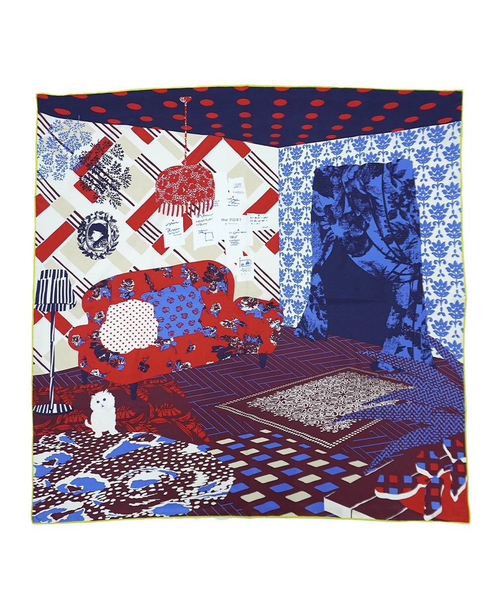 Marca 【the PORT by marca】ROOM 大判 シルクツイル スカーフ 
