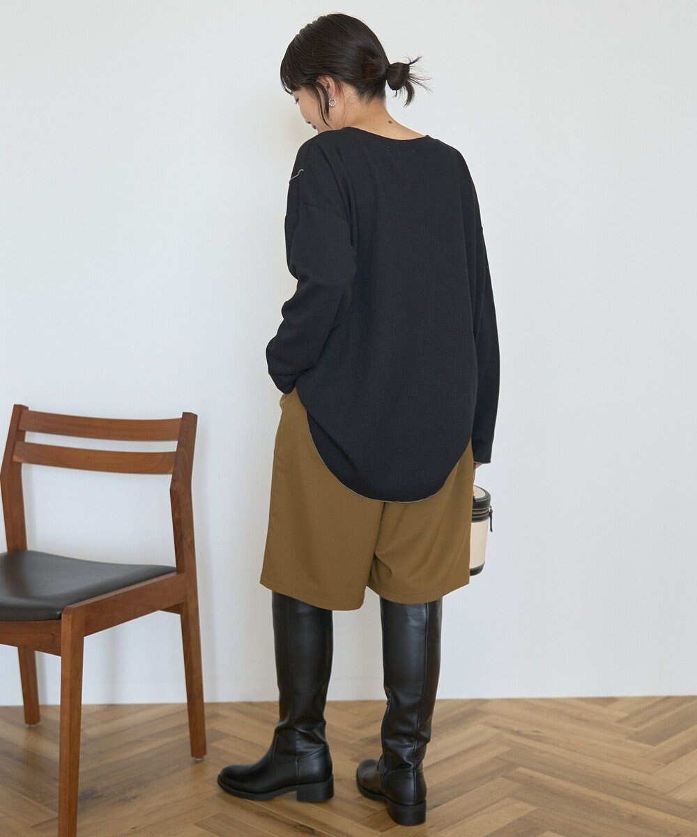 AMERICAN HOLIC ワッフル配色メロープルオーバー 