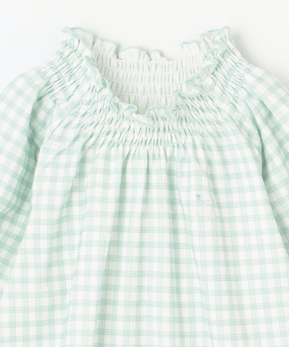 組曲 KIDS 【80-100㎝】シャーリングチェック トップス 