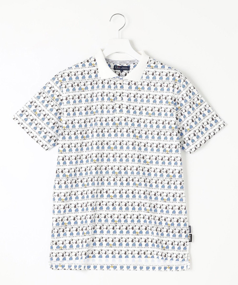 23区GOLF 【PEANUTS】【MEN】スヌーピーコラボ 総柄ポロシャツ 