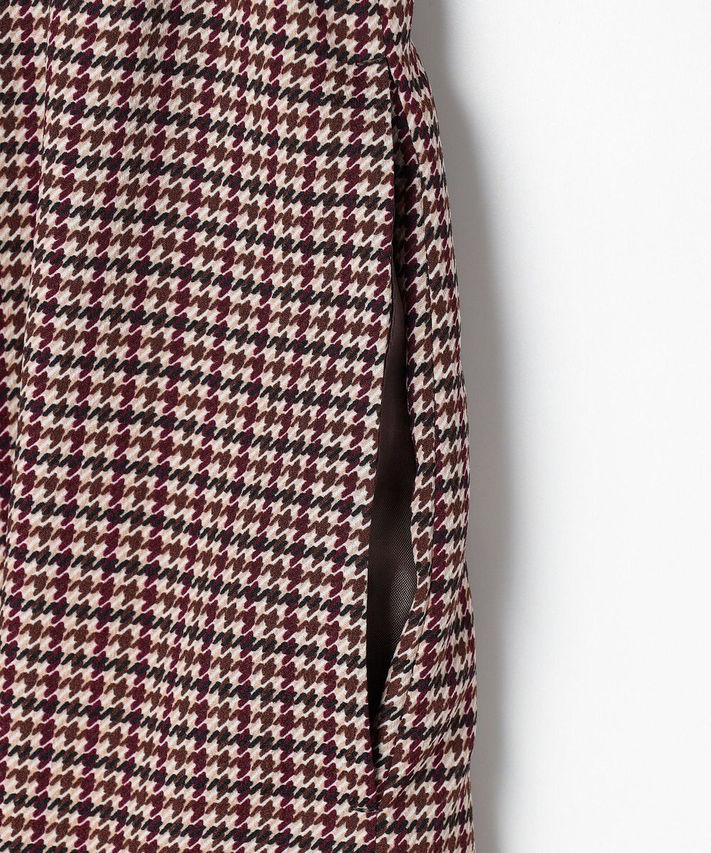 J.PRESS LADIES L デシンハウンドトゥースプリント ワンピース 