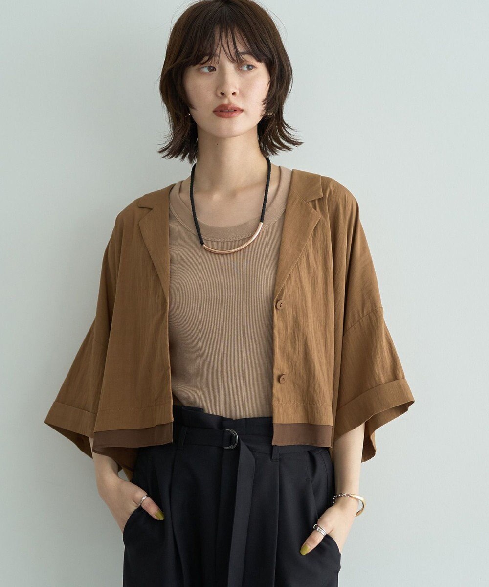 YECCA VECCA 【接触冷感】クロップドデザインジャケット② 