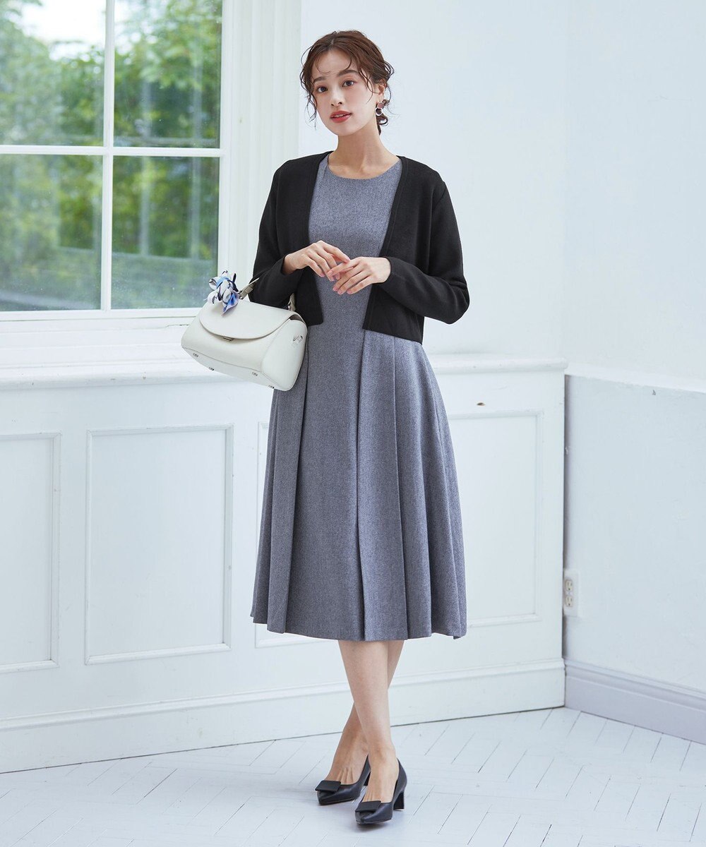 Tiaclasse L 【新色追加・洗える】ストレートショートニットボレロ 