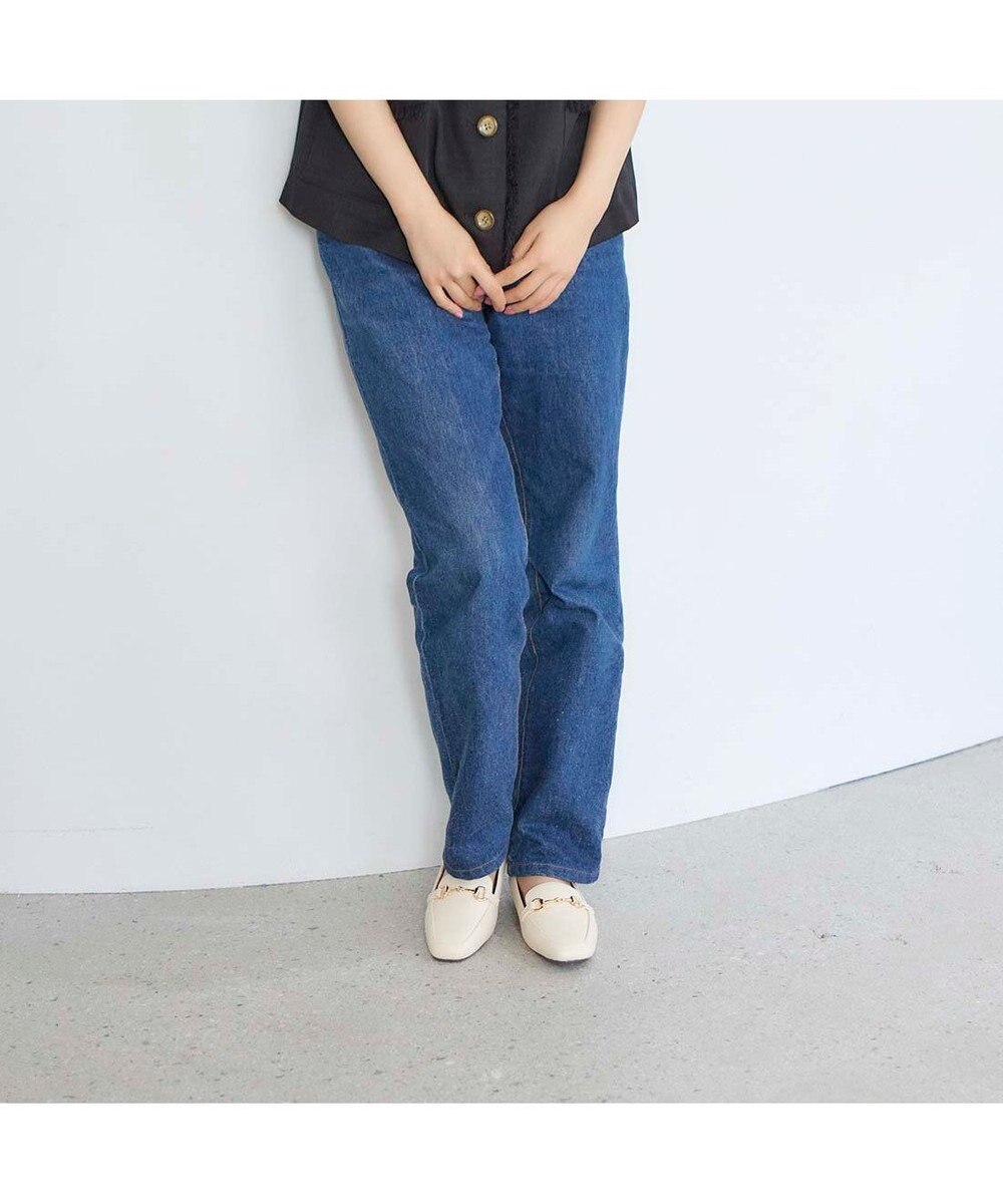 MODE ET JACOMO <noyau>スクエアトゥビット付きヒールローファー 