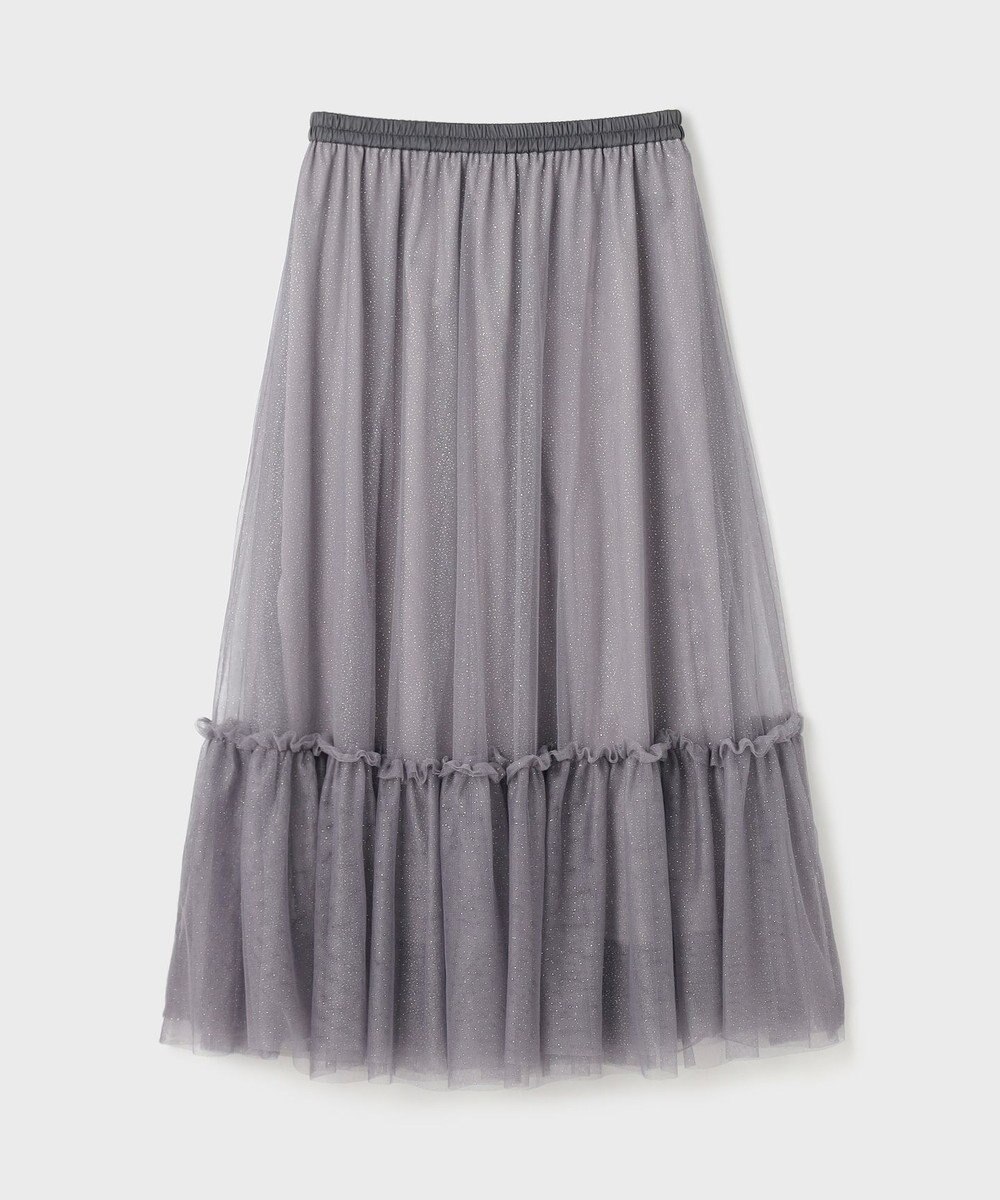 GRACE CONTINENTAL ラメチュールギャザースカート 