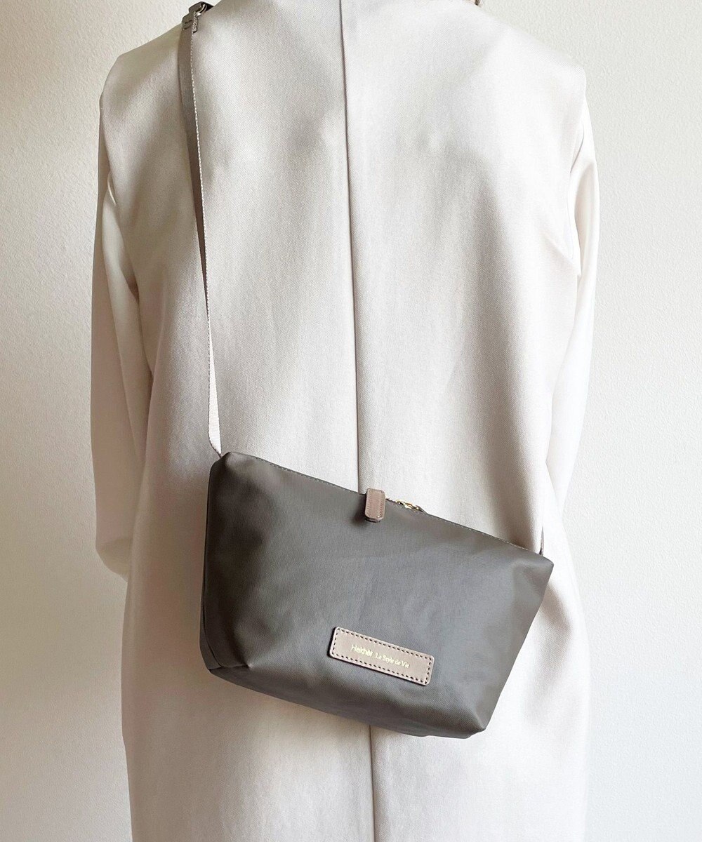 Hekhèr Le Style de Vie 新型追加【日本製 / 汚れにくい】PUコートコットンキャンバス×牛革付属 ショルダーバッグ 