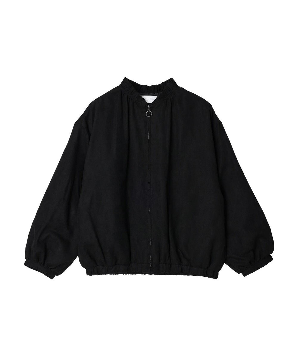 Green Parks スウェード調ギャザーブルゾン 