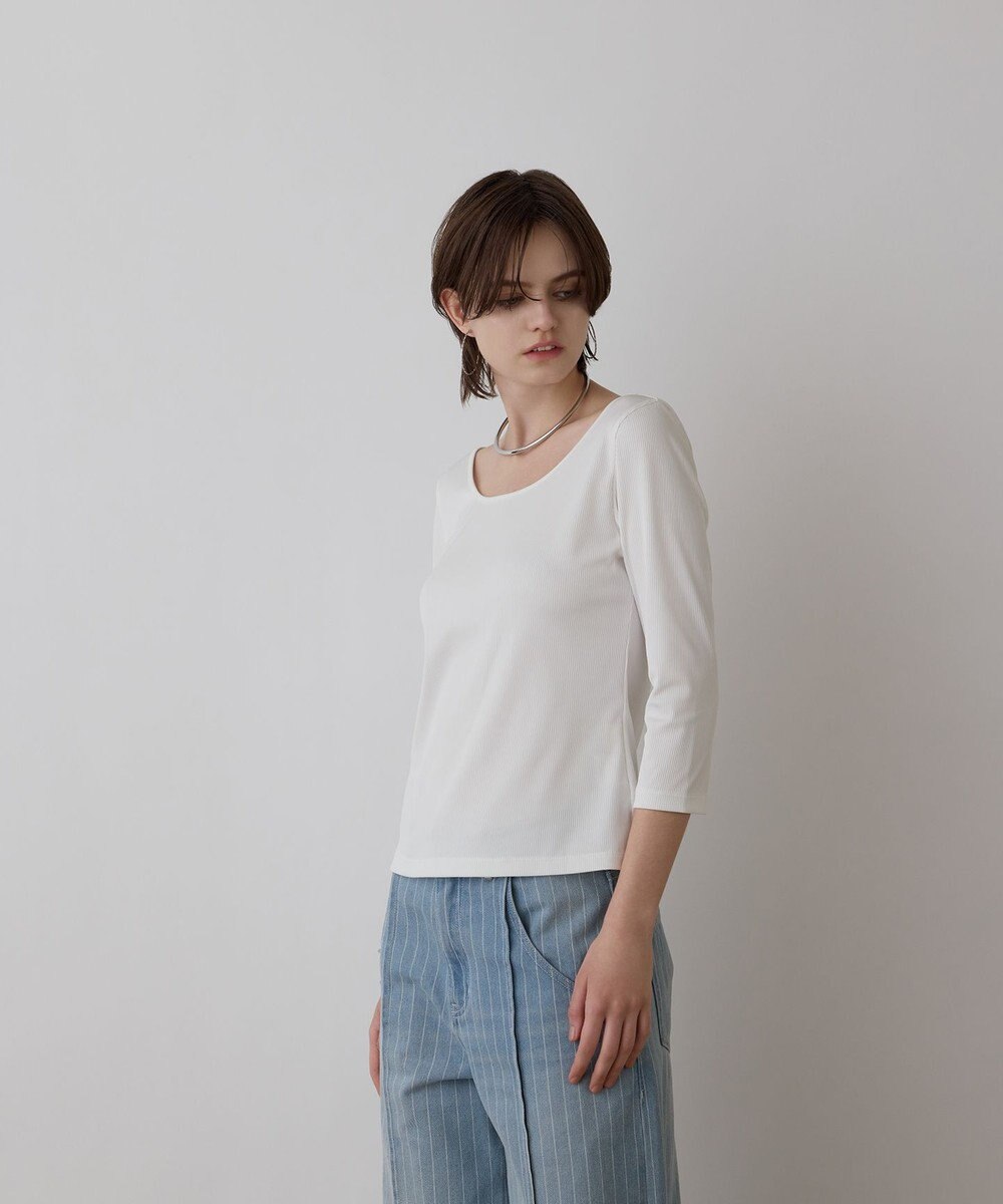 GRACE CONTINENTAL テレコボートネックトップ 