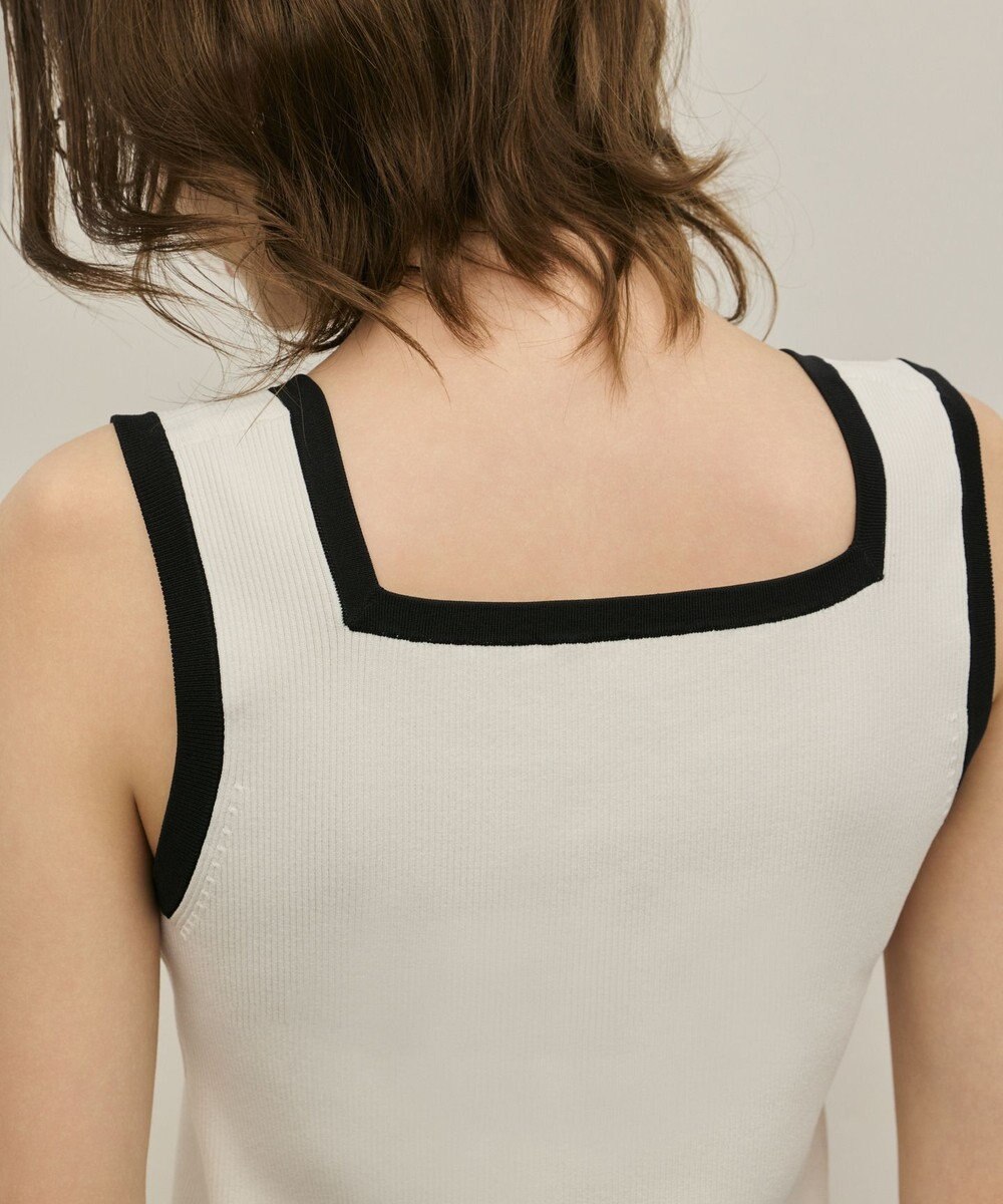 GRACE CONTINENTAL バイカラーリブニットノースリーブ 