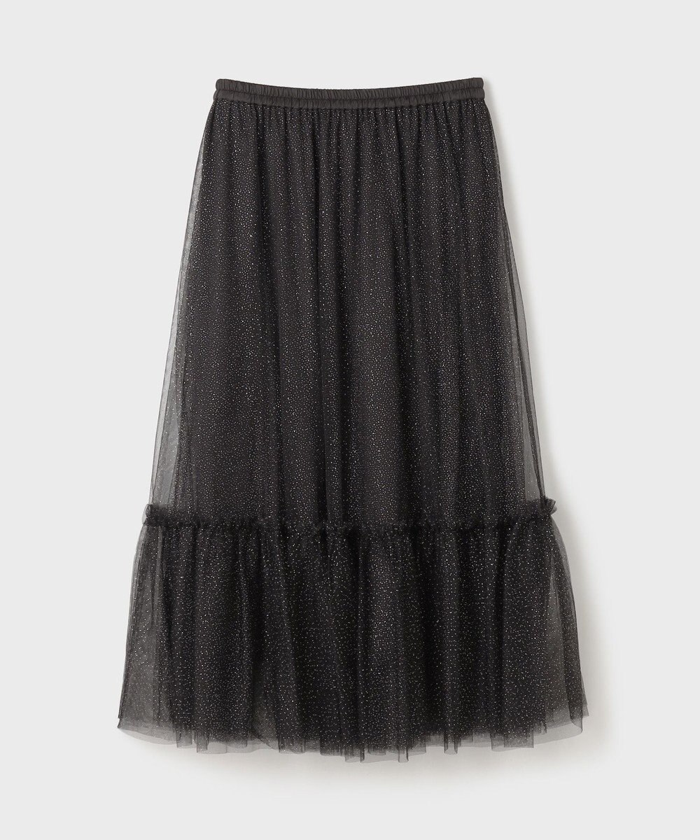 GRACE CONTINENTAL ラメチュールギャザースカート 