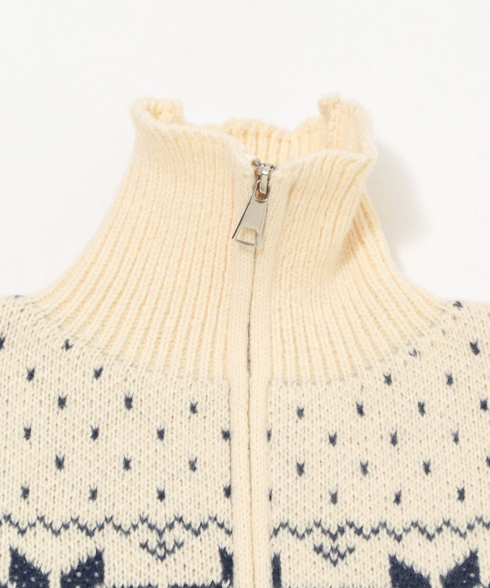 WEGO ユキガラダブルジップカーデ 