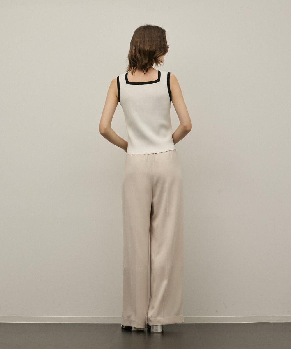 GRACE CONTINENTAL バイカラーリブニットノースリーブ 