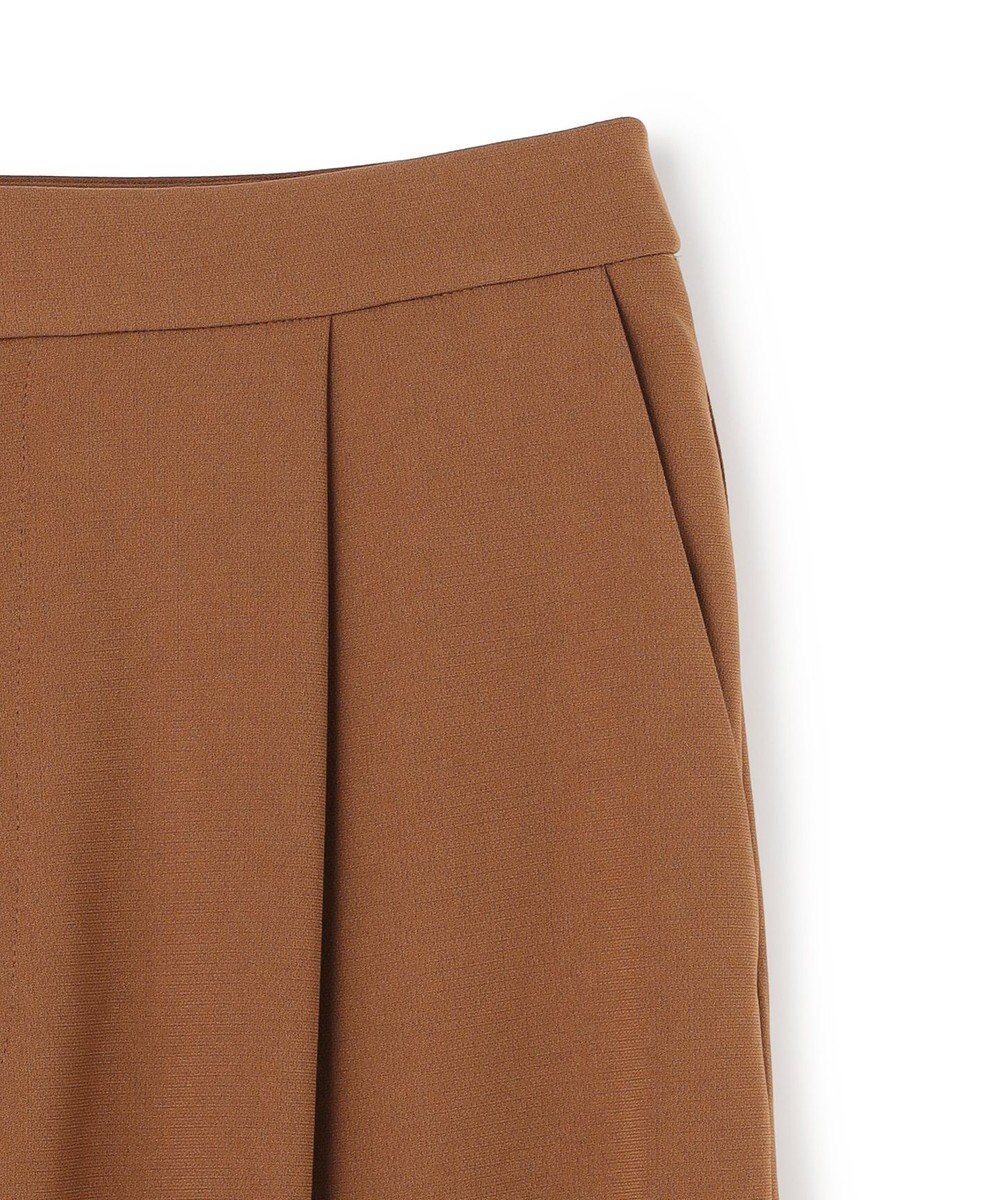 BEIGE， GYPSUM / シルキータッチ セミワイドタックパンツ 