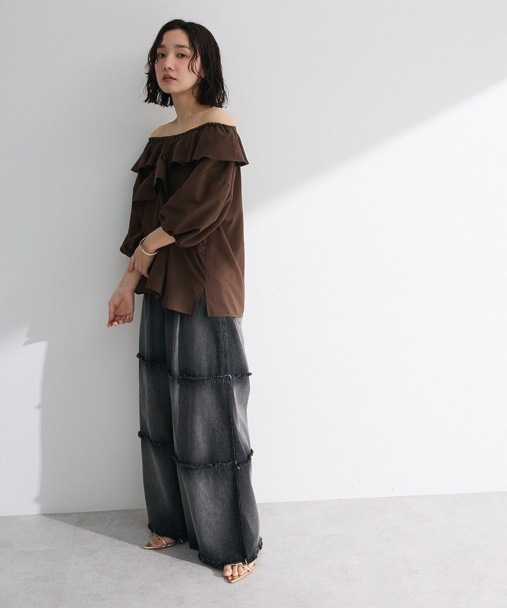 Green Parks ２ｗａｙ　フリルショートスリーブブラウス 