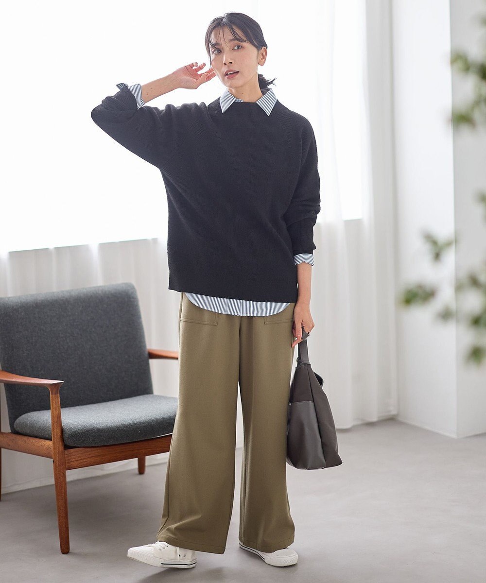 ANY 【2WAYストレッチ/ウエストゴム/裏起毛】シークレットウォームベイカーパンツ 