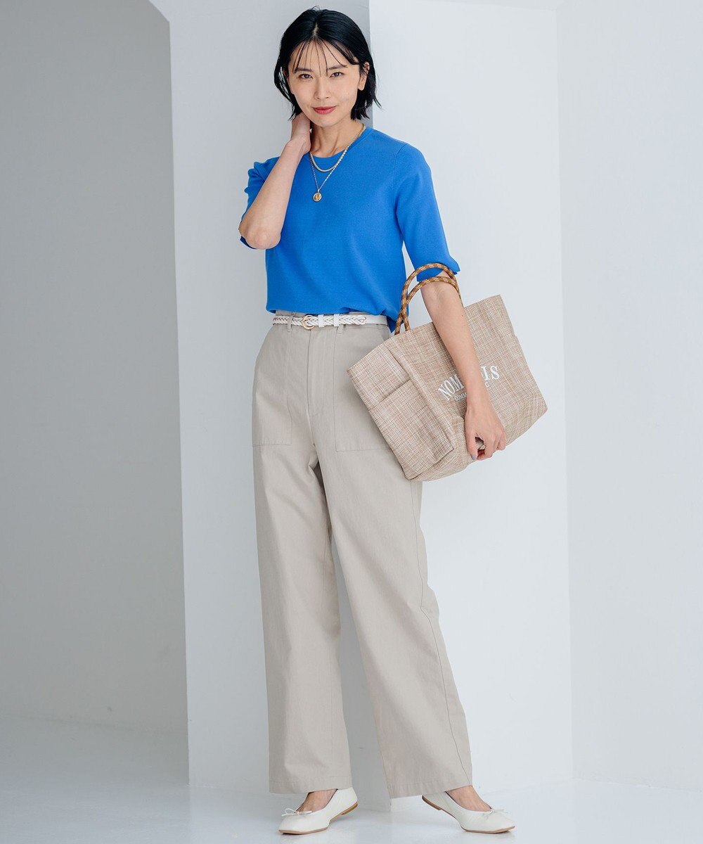 23区 【Oggi4月号掲載/洗える】スラブツイルストレッチ ベイカー パンツ 