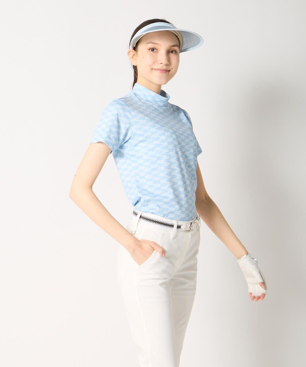 FILA GOLF／marie claire 【Marie claire sports】ロゴ柄モックネックシャツ 