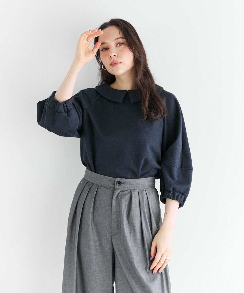 #Newans 【セレモニーにも/洗濯機可】ランタンスリーブブラウス 