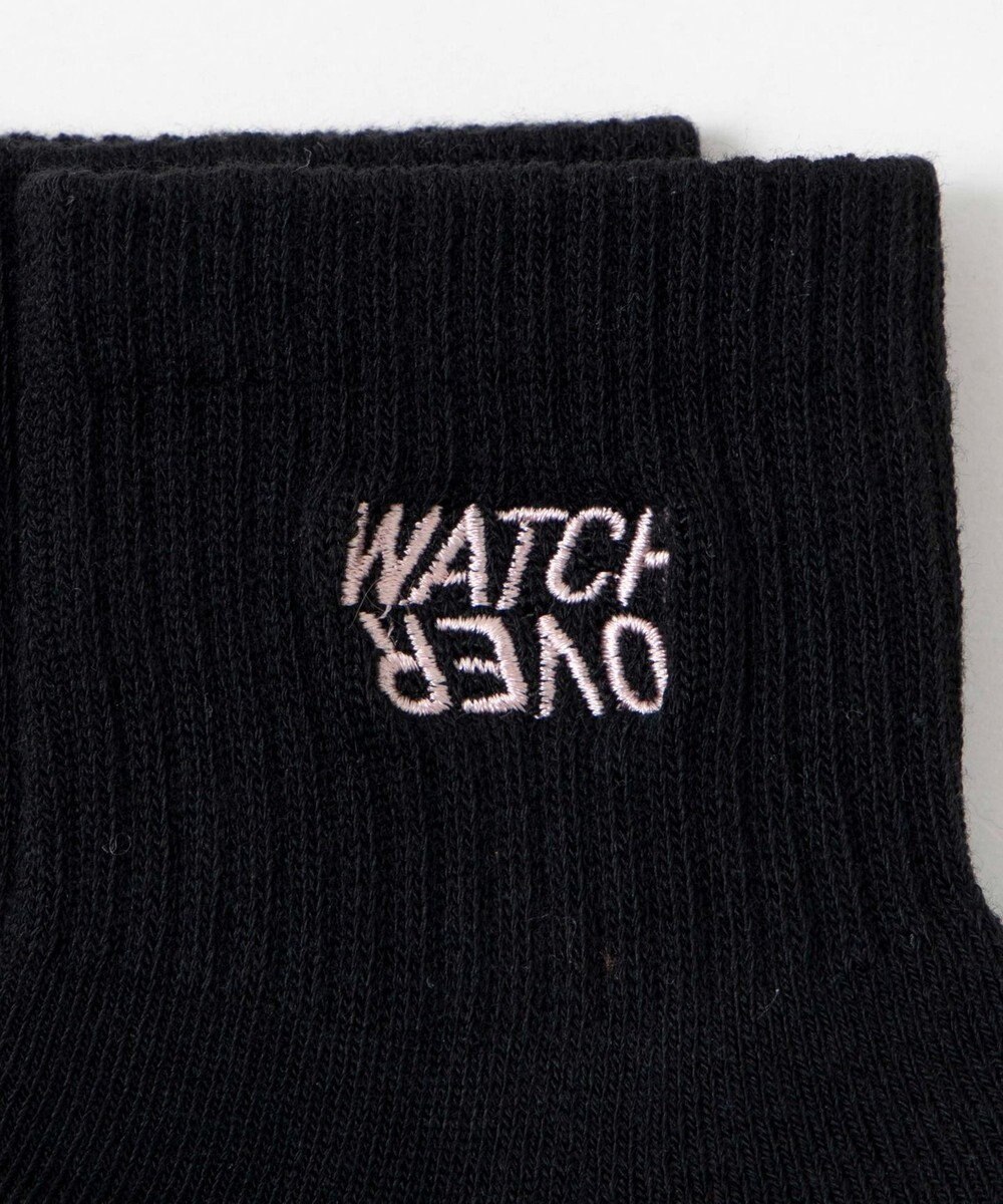 WEGO デザインロゴ刺繍アンクル底パイルソックス 