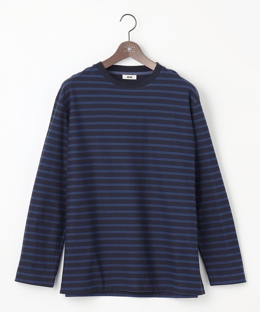 JOSEPH ABBOUD 【キングサイズ・オーガニックコットン使用】インレーボーダー Tシャツ 
