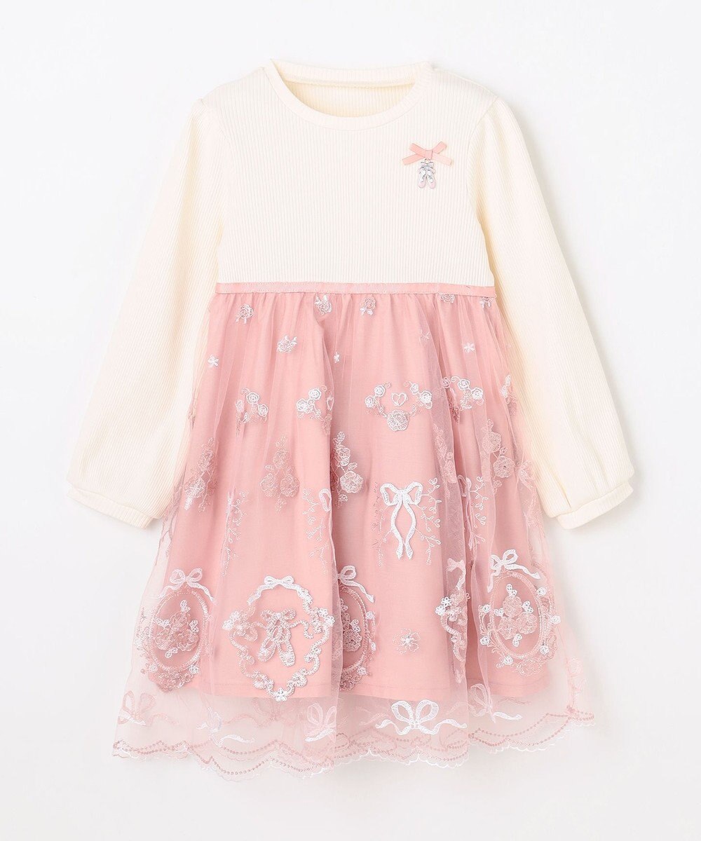 ANY KIDS バレエ刺繍チュールワンピース 