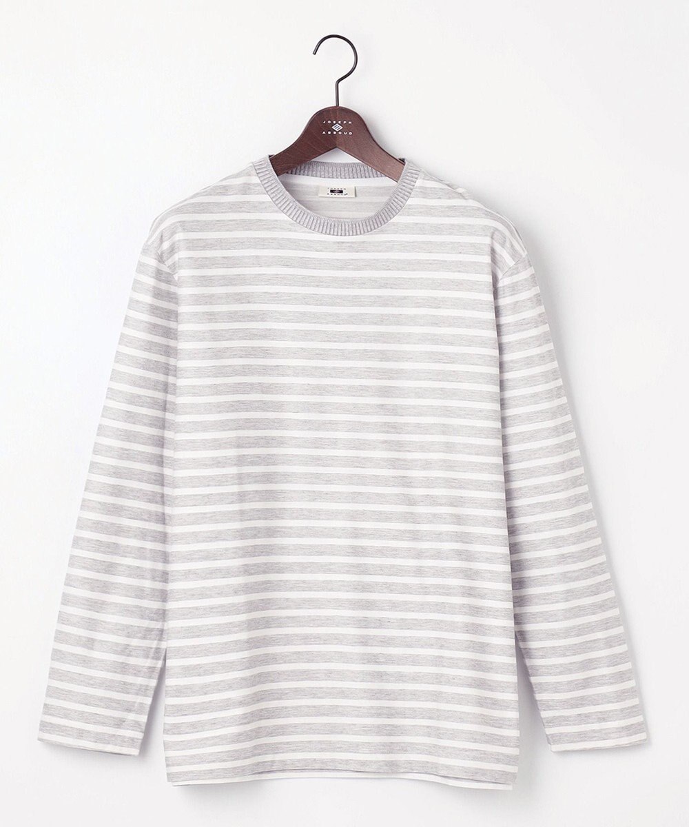 JOSEPH ABBOUD 【キングサイズ・オーガニックコットン使用】インレーボーダー Tシャツ 