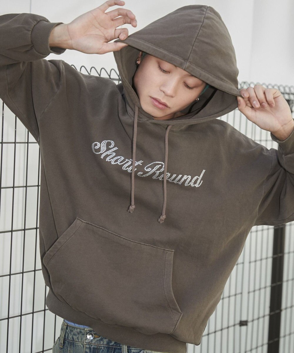 WEGO 【ユニセックス着用ITEM】ピグメントラメグラフィックプルパーカー 