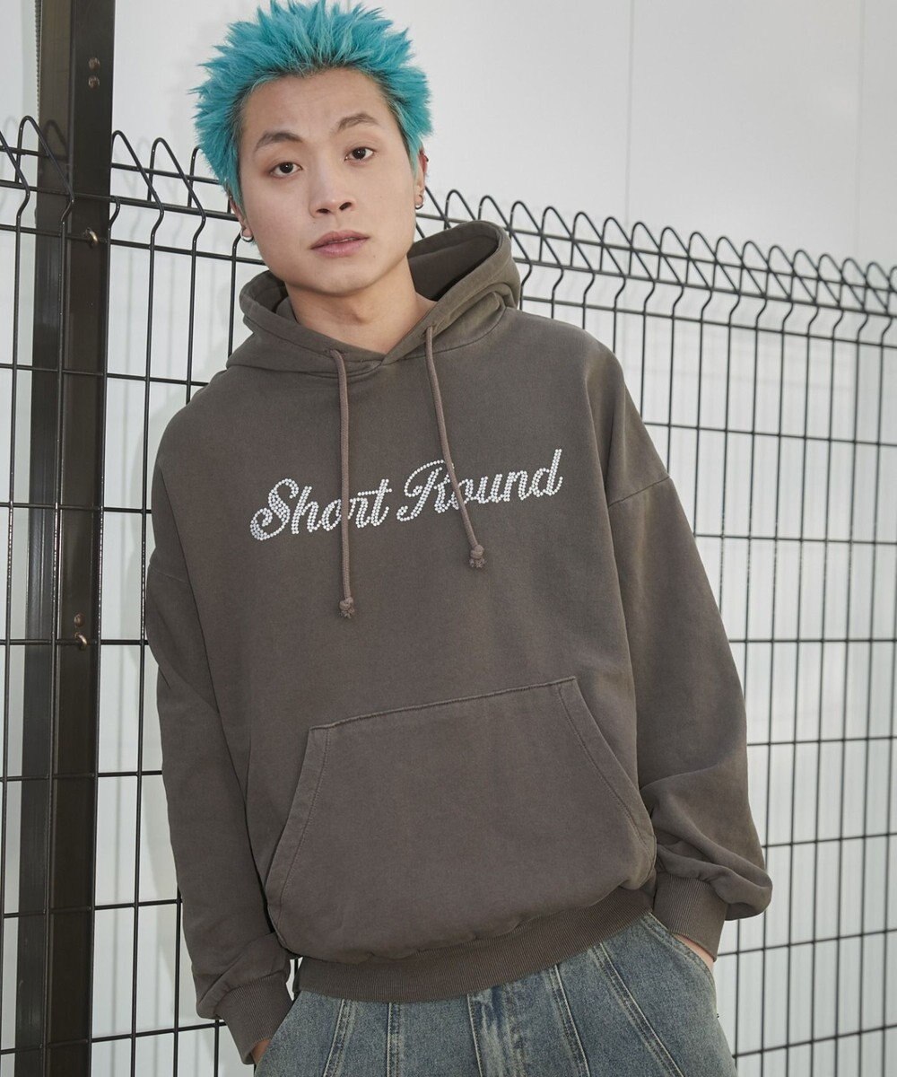 WEGO 【ユニセックス着用ITEM】ピグメントラメグラフィックプルパーカー 