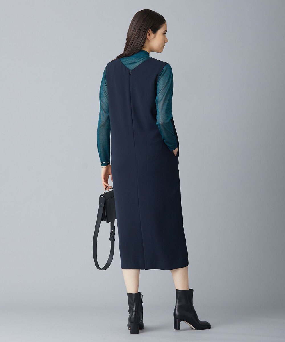 ICB 【洗える】ラメシアー モックネックニット 