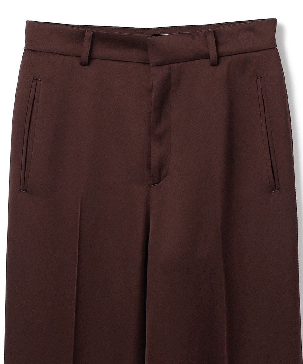 BEIGE， CASSITER / リネンブレンド サテンクロップドパンツ 