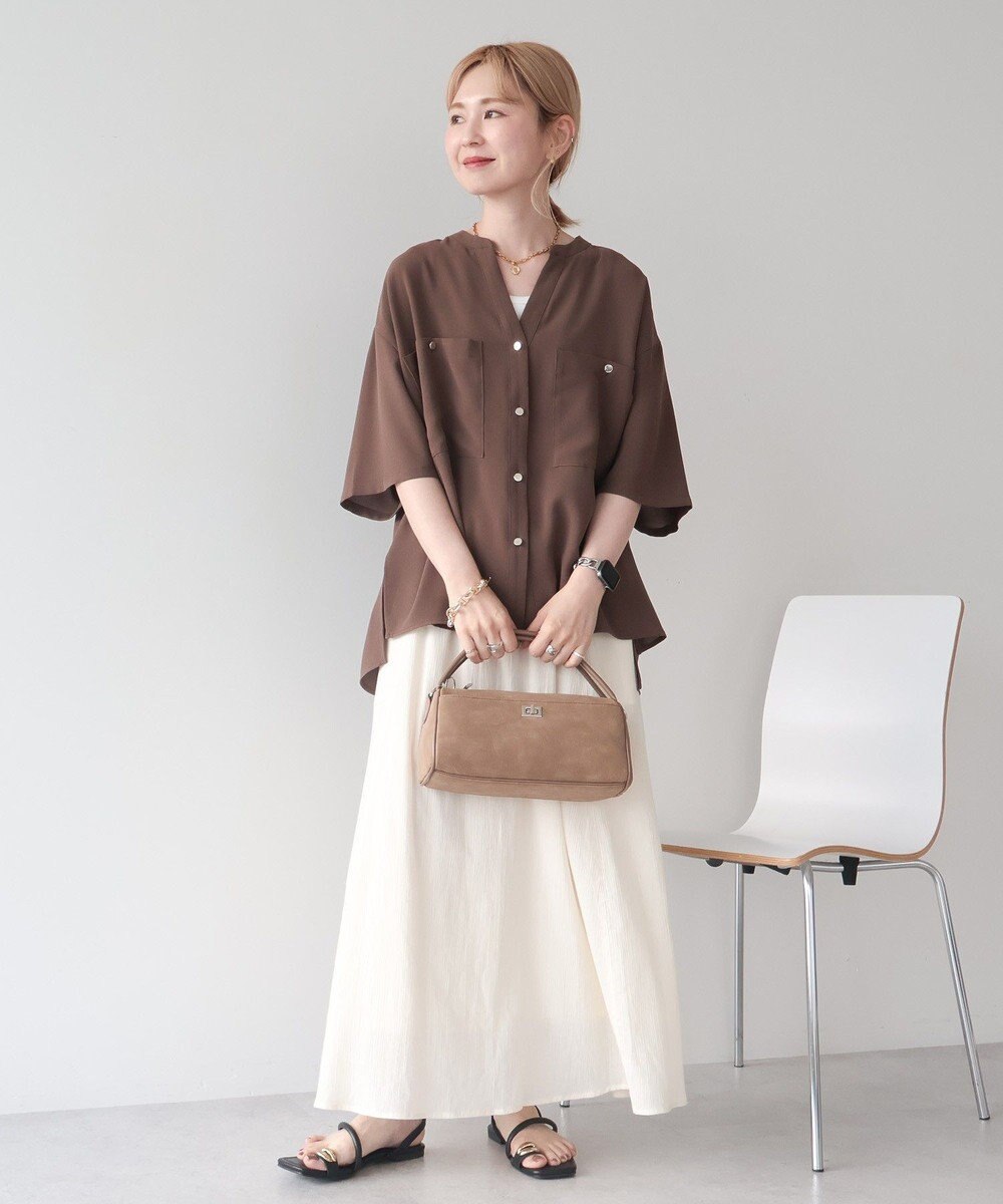 AMERICAN HOLIC 【WEB限定】ミリタリーWポケットスキッパーシャツ 