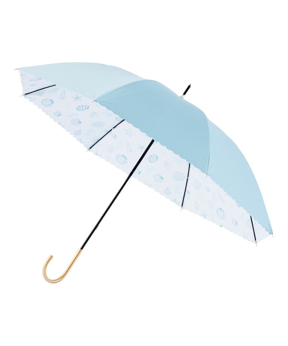 MOONBAT estaa 晴雨兼用 長傘 日傘 メモリアルビーチ 遮光 遮熱 UV サックスブルー