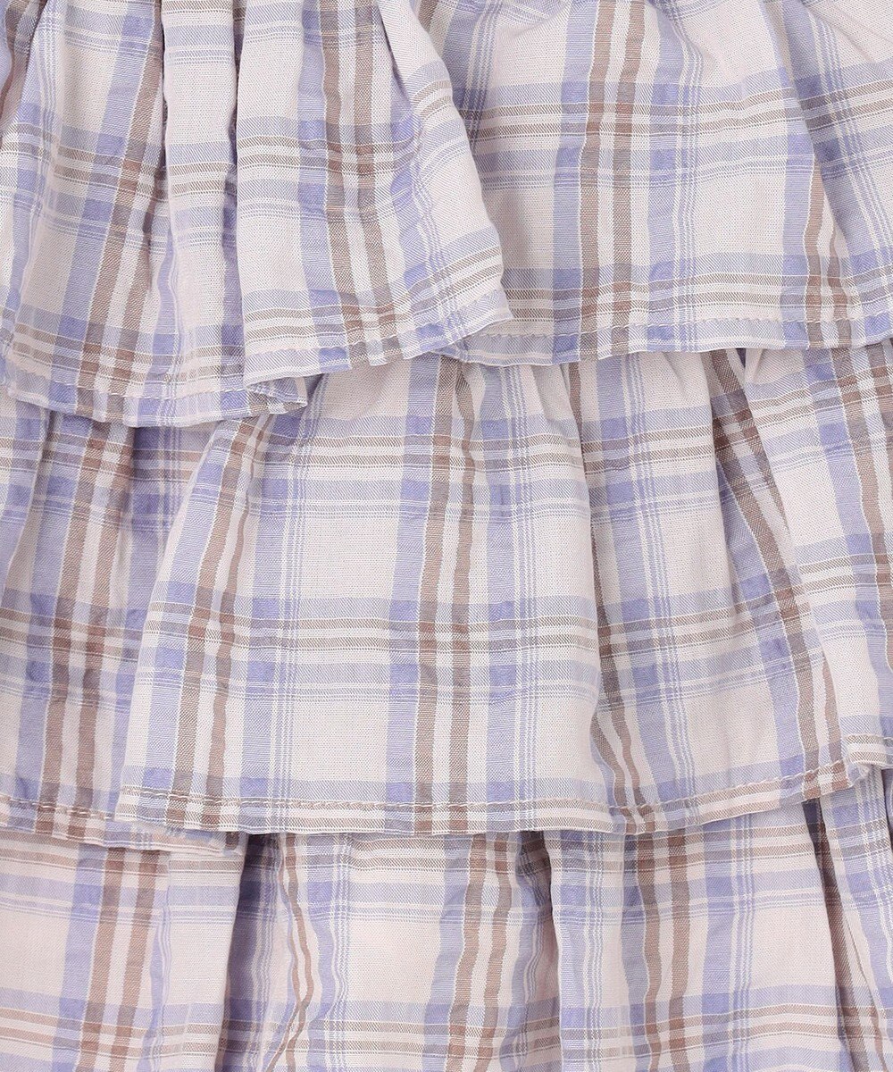 ANY KIDS 【洗濯機可能】ティアード チェックスカパン 