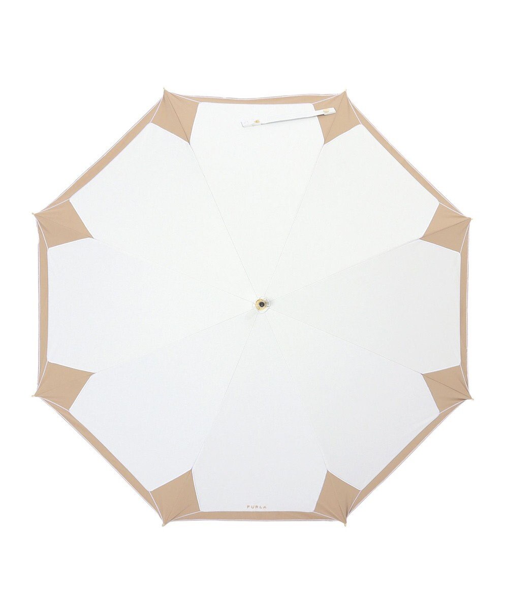 MOONBAT 【フルラ （FURLA）】晴雨兼用日傘 長傘 バイカラーロゴ刺繍 一級遮光 UV 