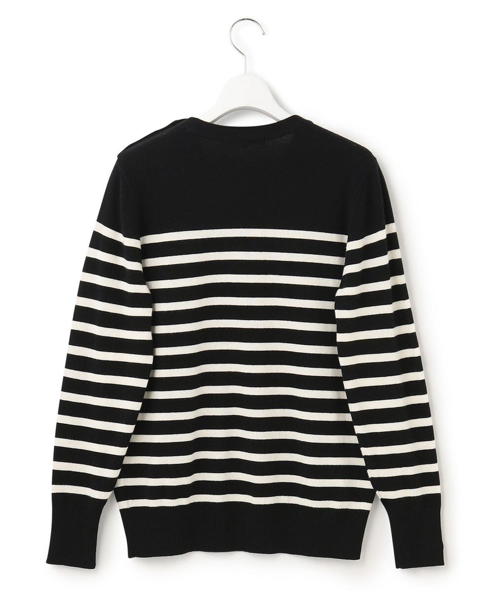 23区 L 【CLASSY.12月号掲載】セミウーステッドウール 肩ボタン ボーダー ニット 