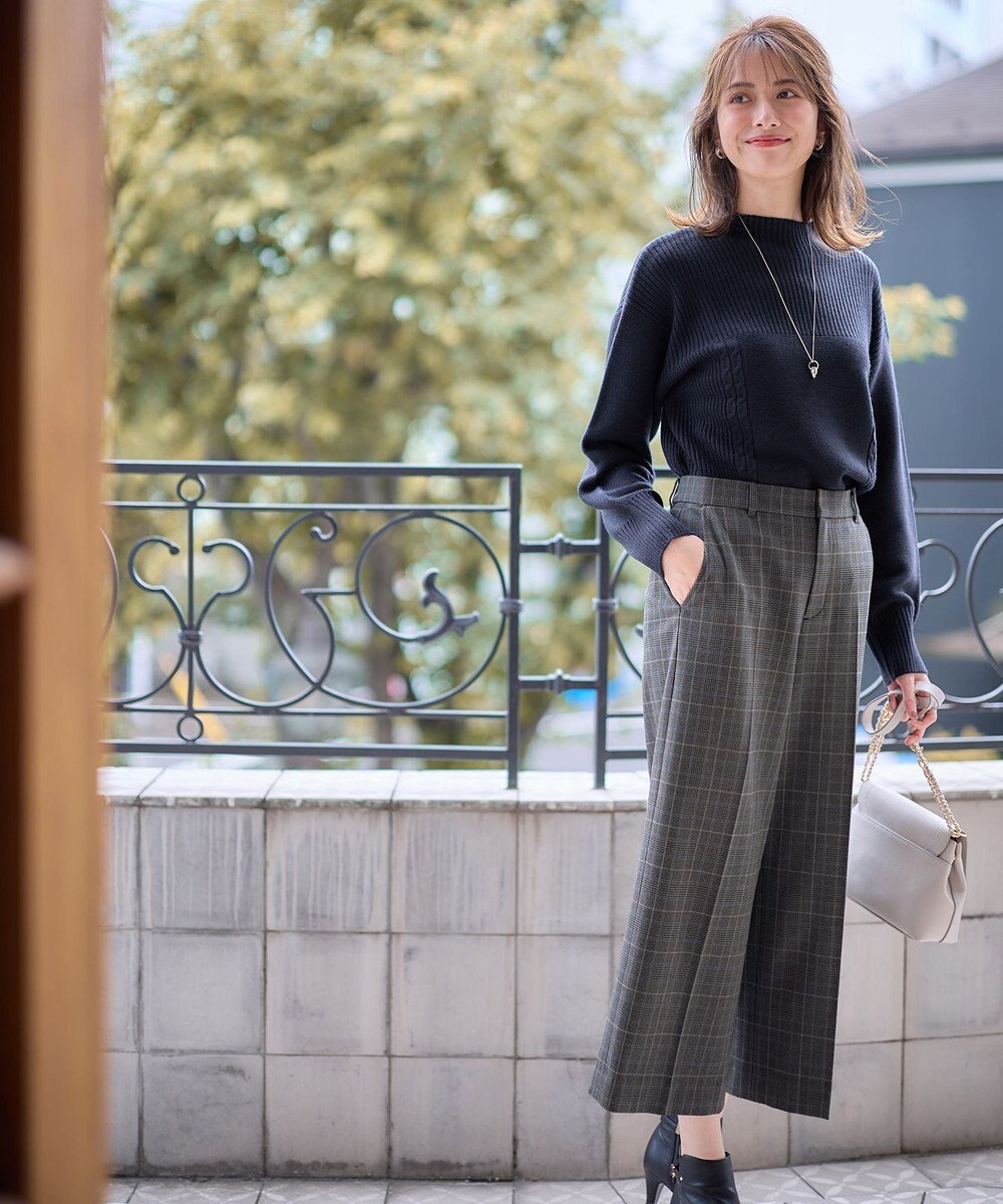 ANY SIS 【洗える】スフレボトルネック ニット 