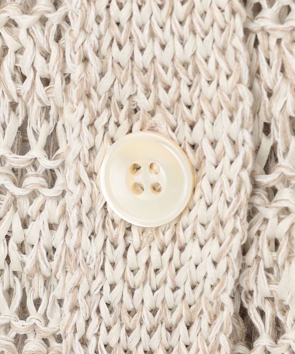 23区 【洗える】テープミックススカシ ドルマン ニットベスト 