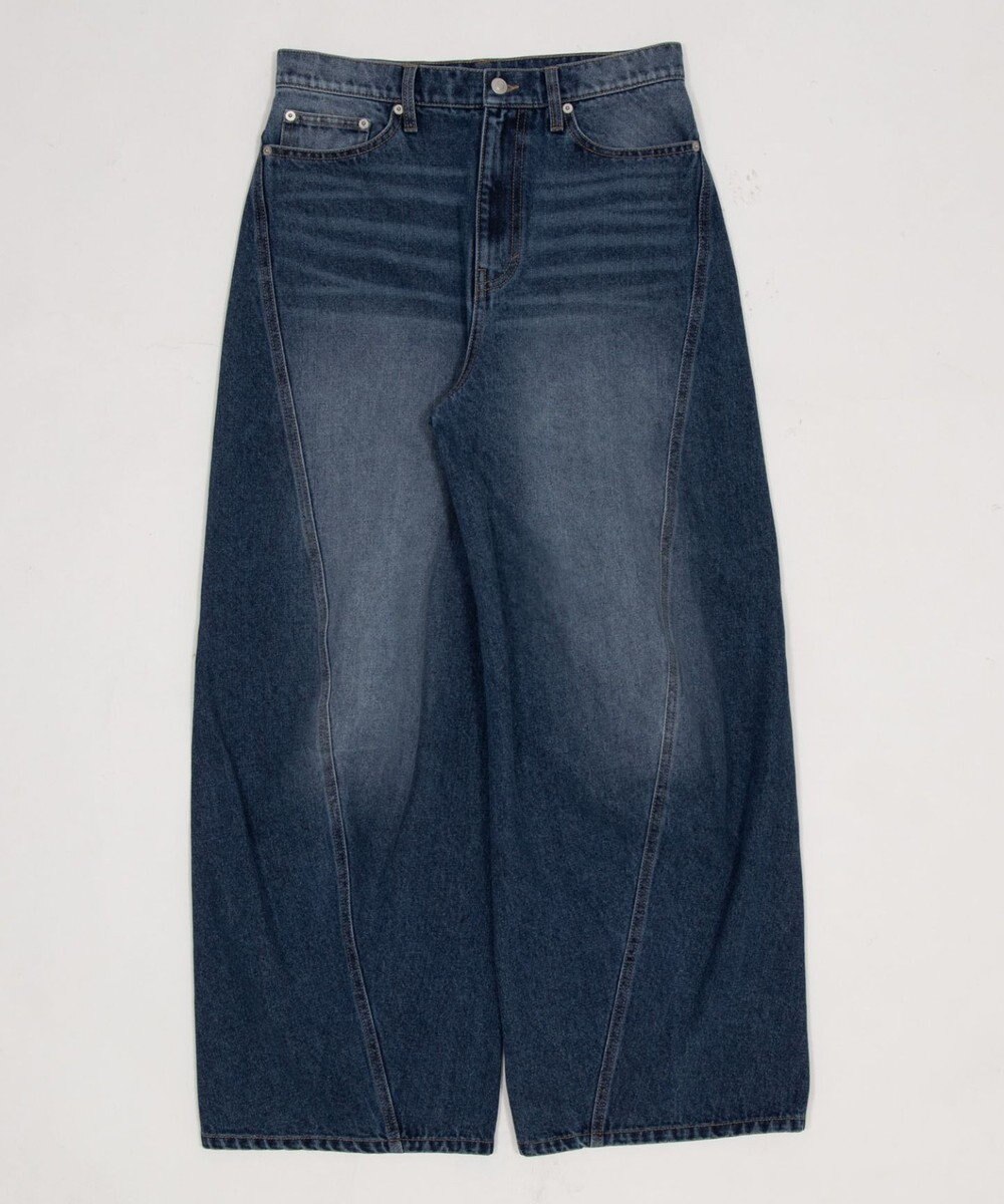 WEGO 【ユニセックス着用ITEM/SMLサイズ展開】カバーフィットバルーンデニムパンツ 