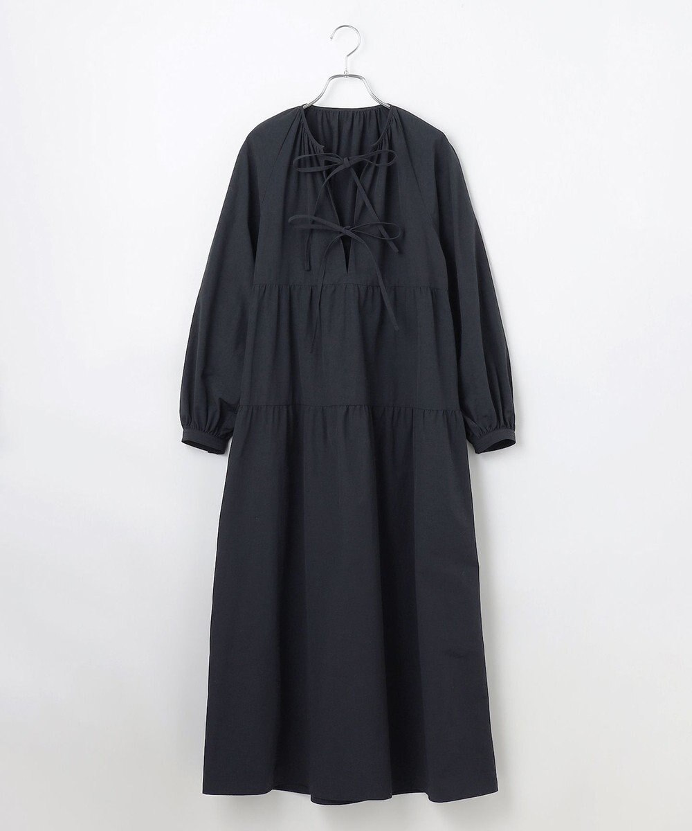 #Newans 【撥水加工/洗濯機可能】〈全身をさりげなくカバー〉リラクシーティアードワンピース 