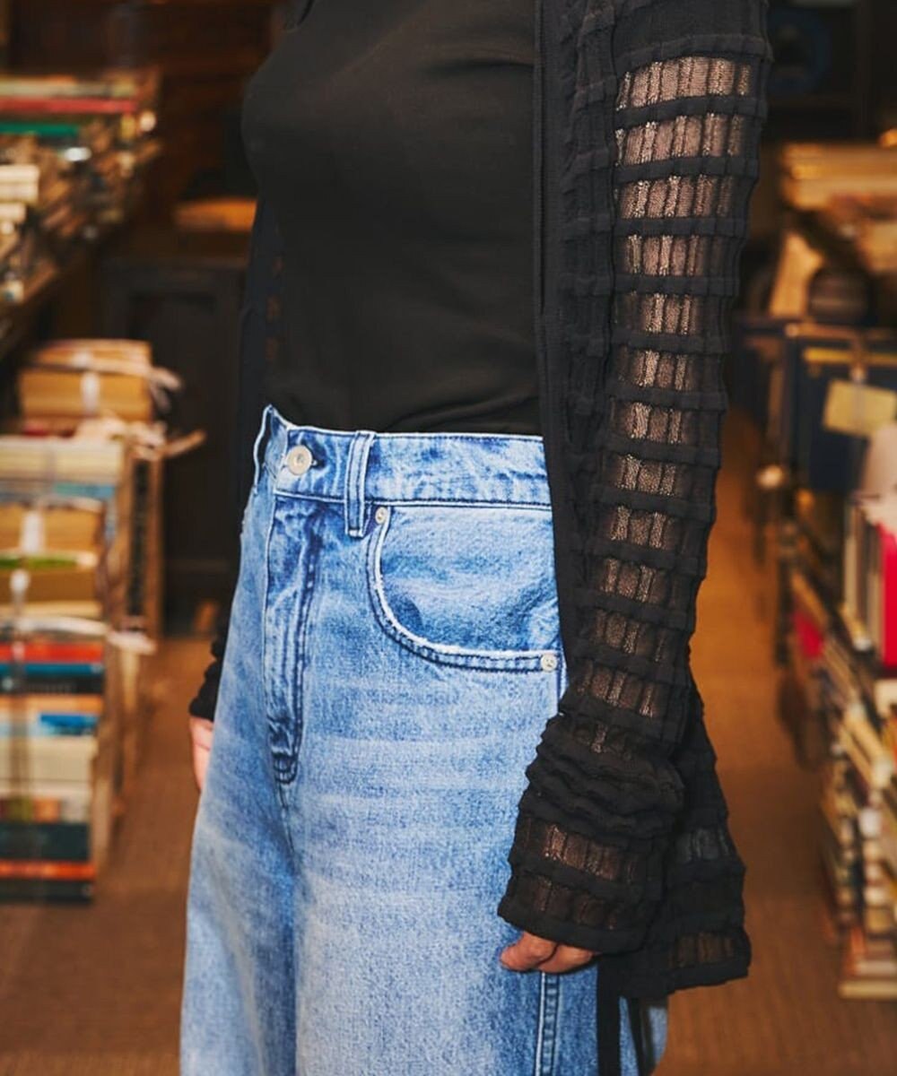 woadblue 【157】Long Rise Wide Pants デニムパンツ 