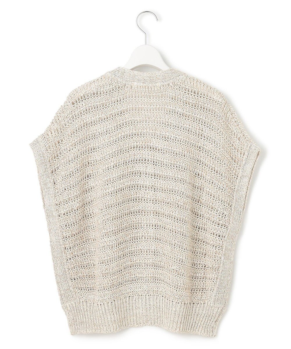 23区 【洗える】テープミックススカシ ドルマン ニットベスト 